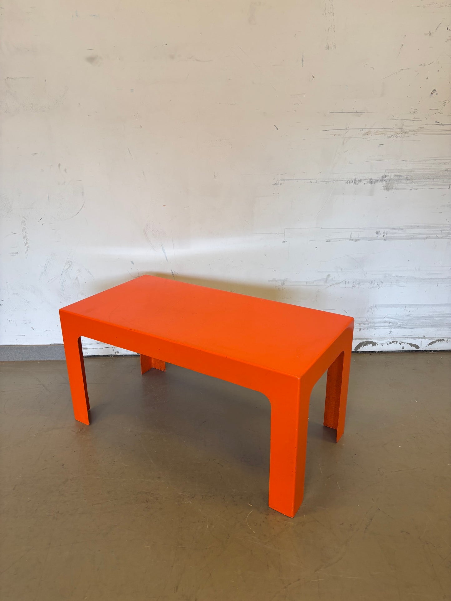 Table basse orange vif Prisunic