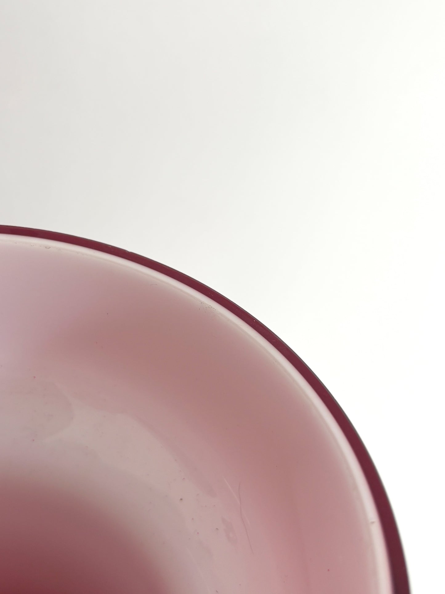 Grand vase Empoli en opaline rouge