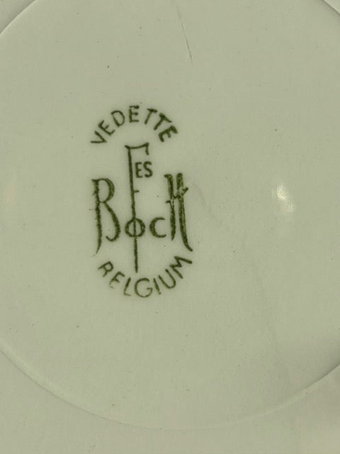 Ensemble de 4 assiettes bleu ciel Boch Frères Vedette