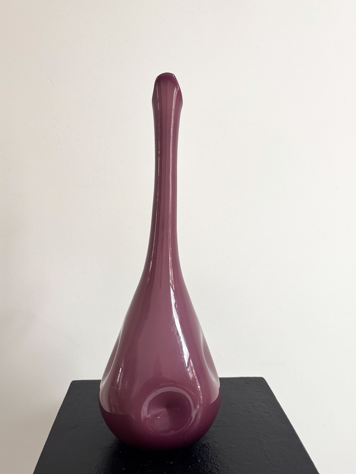 Vase mauve en opaline de Florence