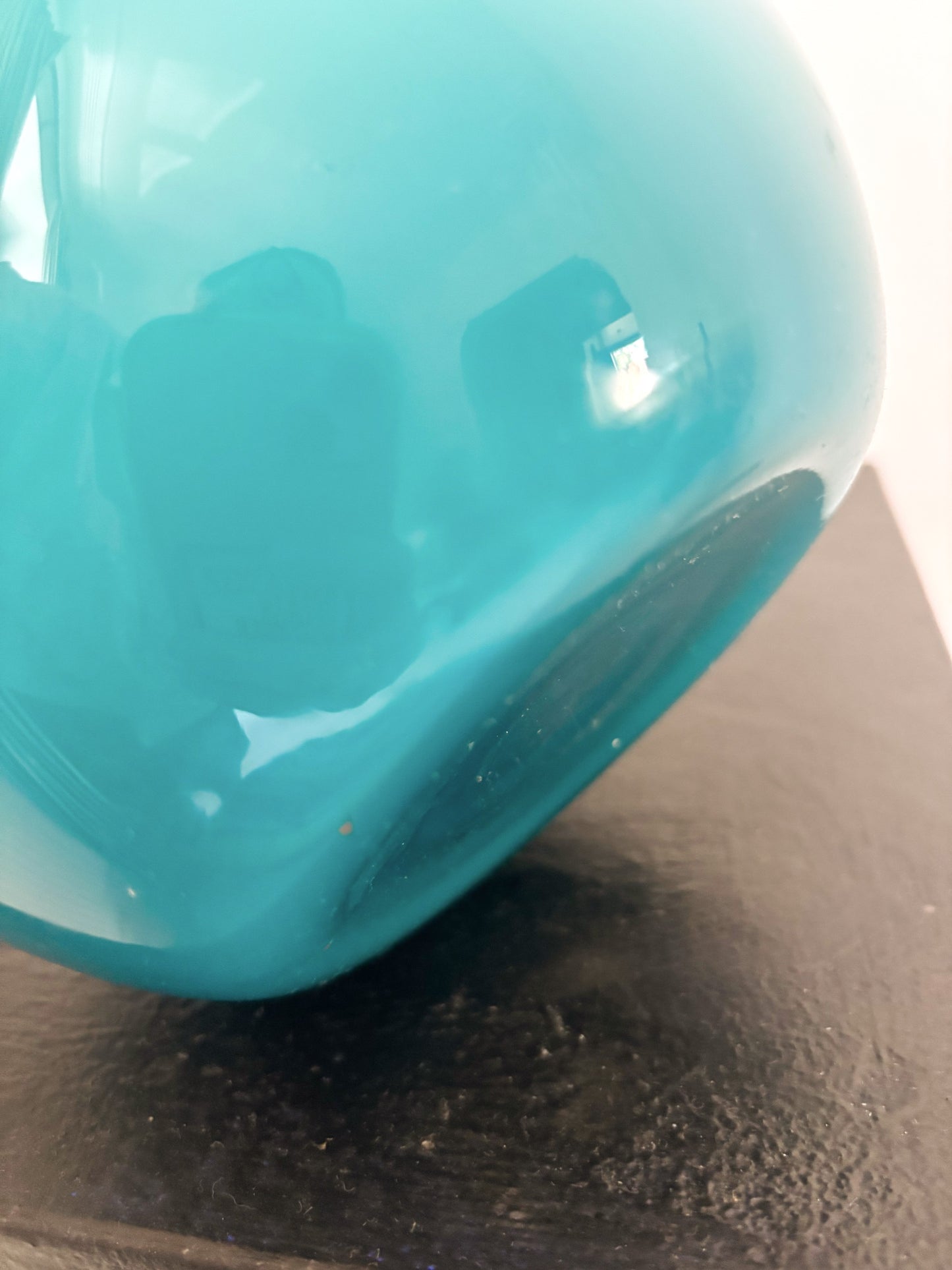 Bouteille en opaline Empoli bleu pétrol
