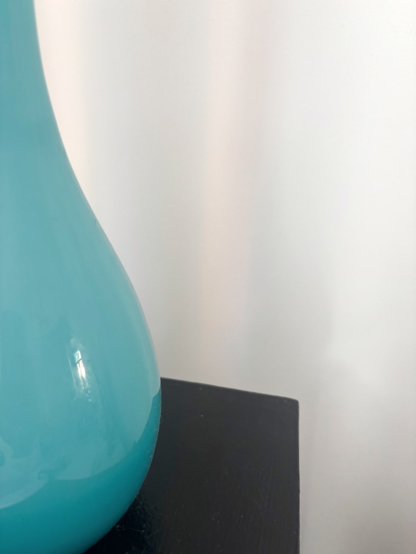 Bouteille en opaline Empoli bleu pétrol