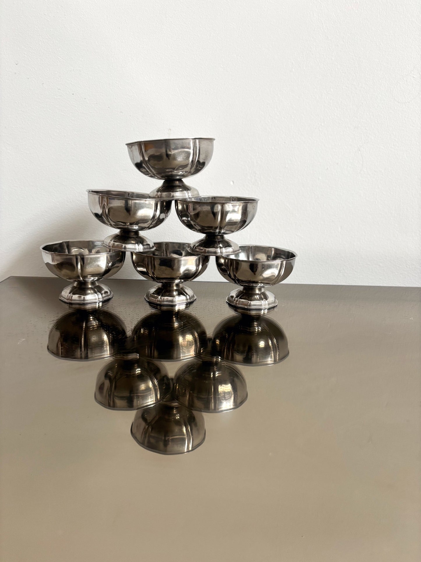 Ensemble de 6 coupes en Inox