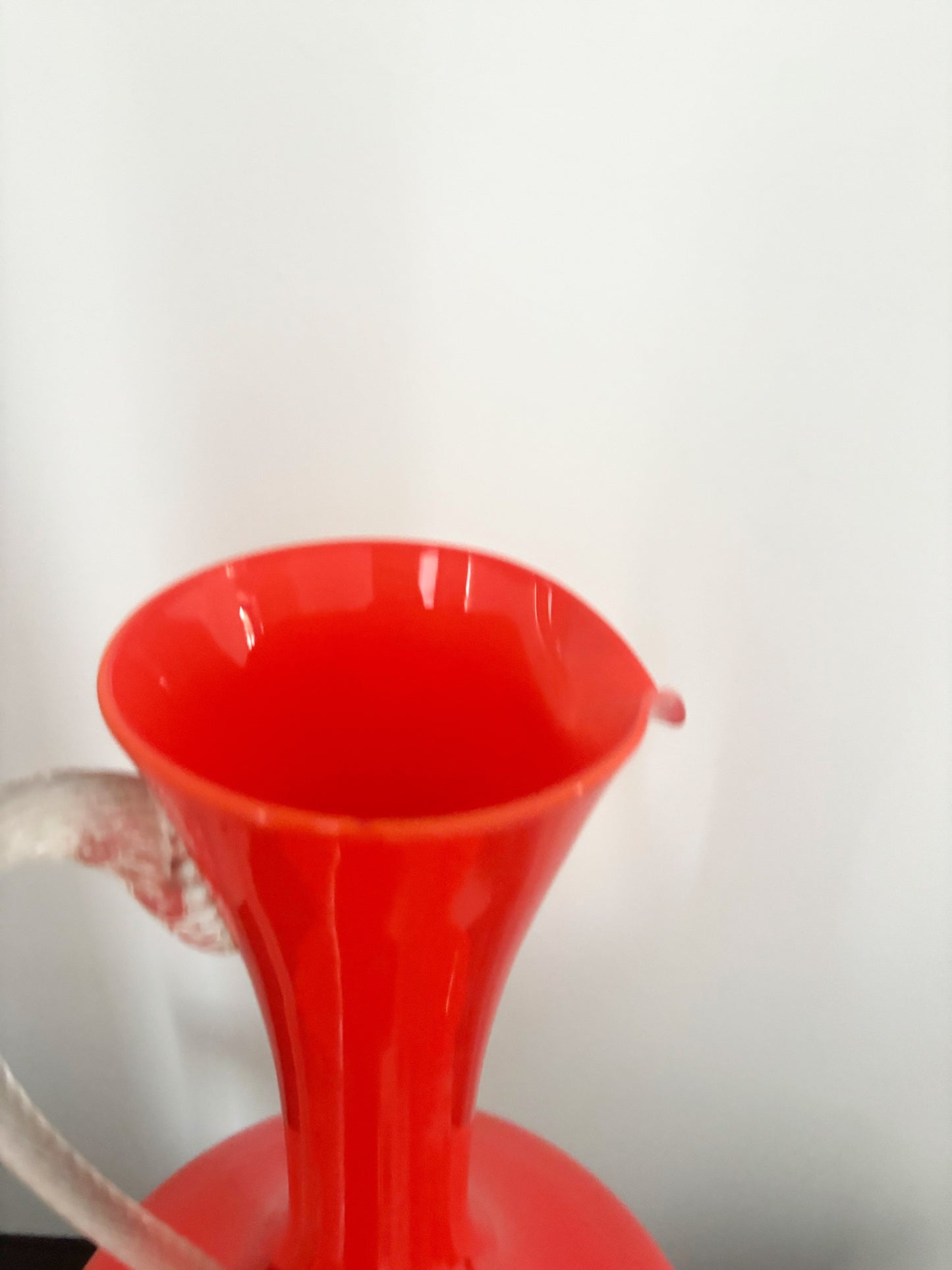 Grand vase en opaline Empoli orange