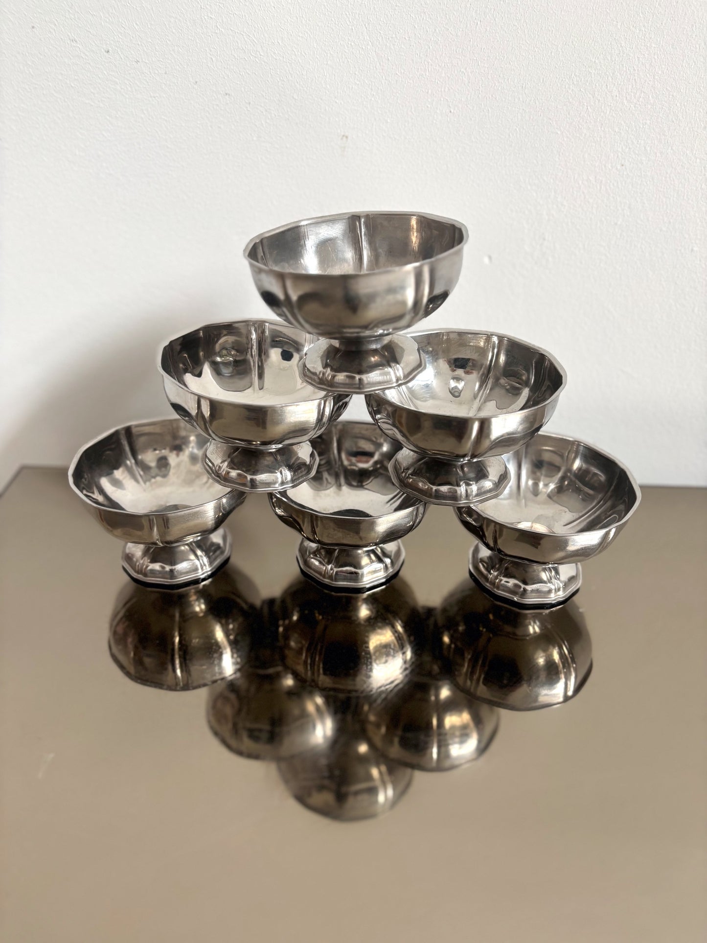 Ensemble de 6 coupes en Inox
