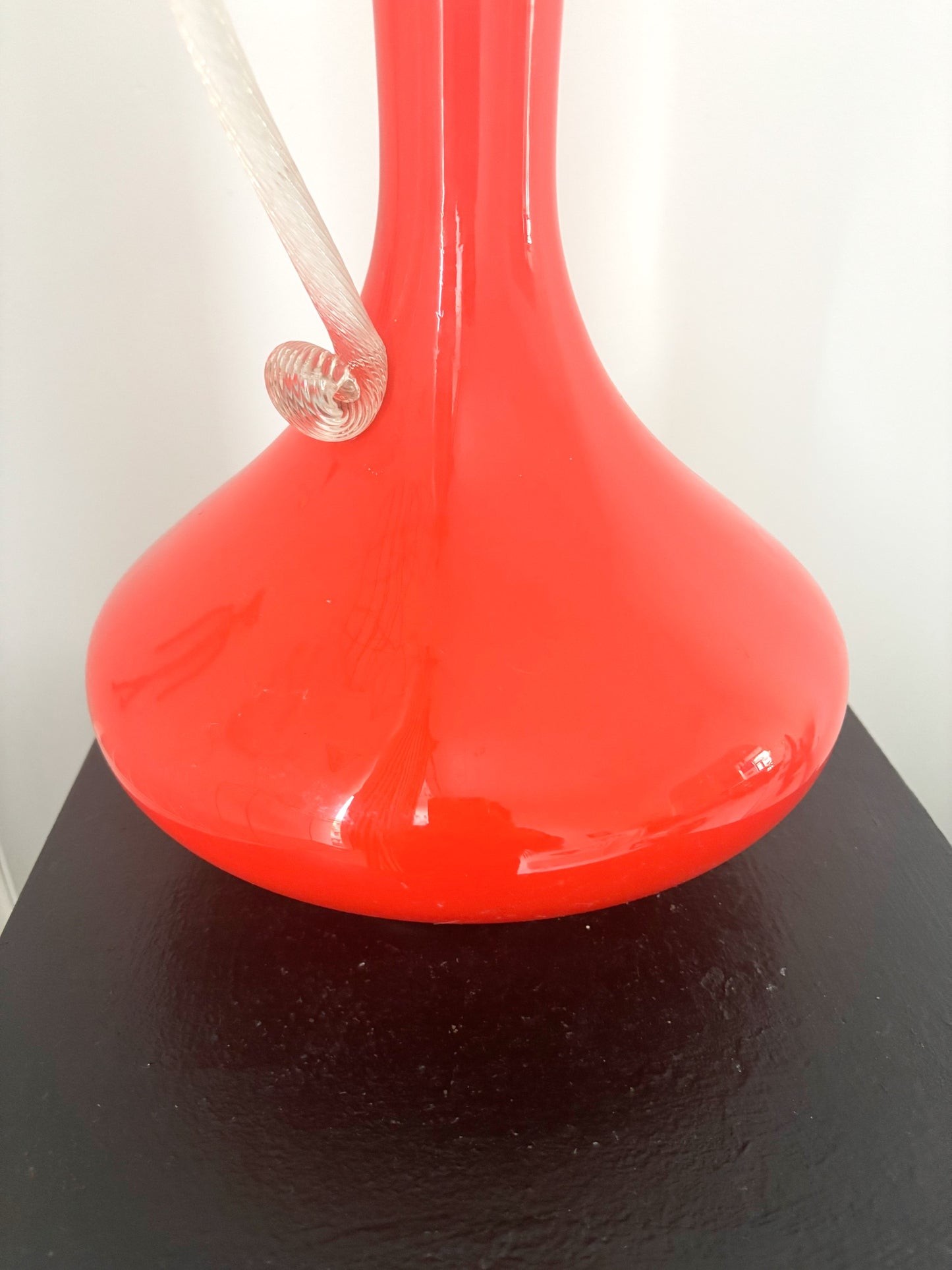 Grand vase en opaline Empoli orange