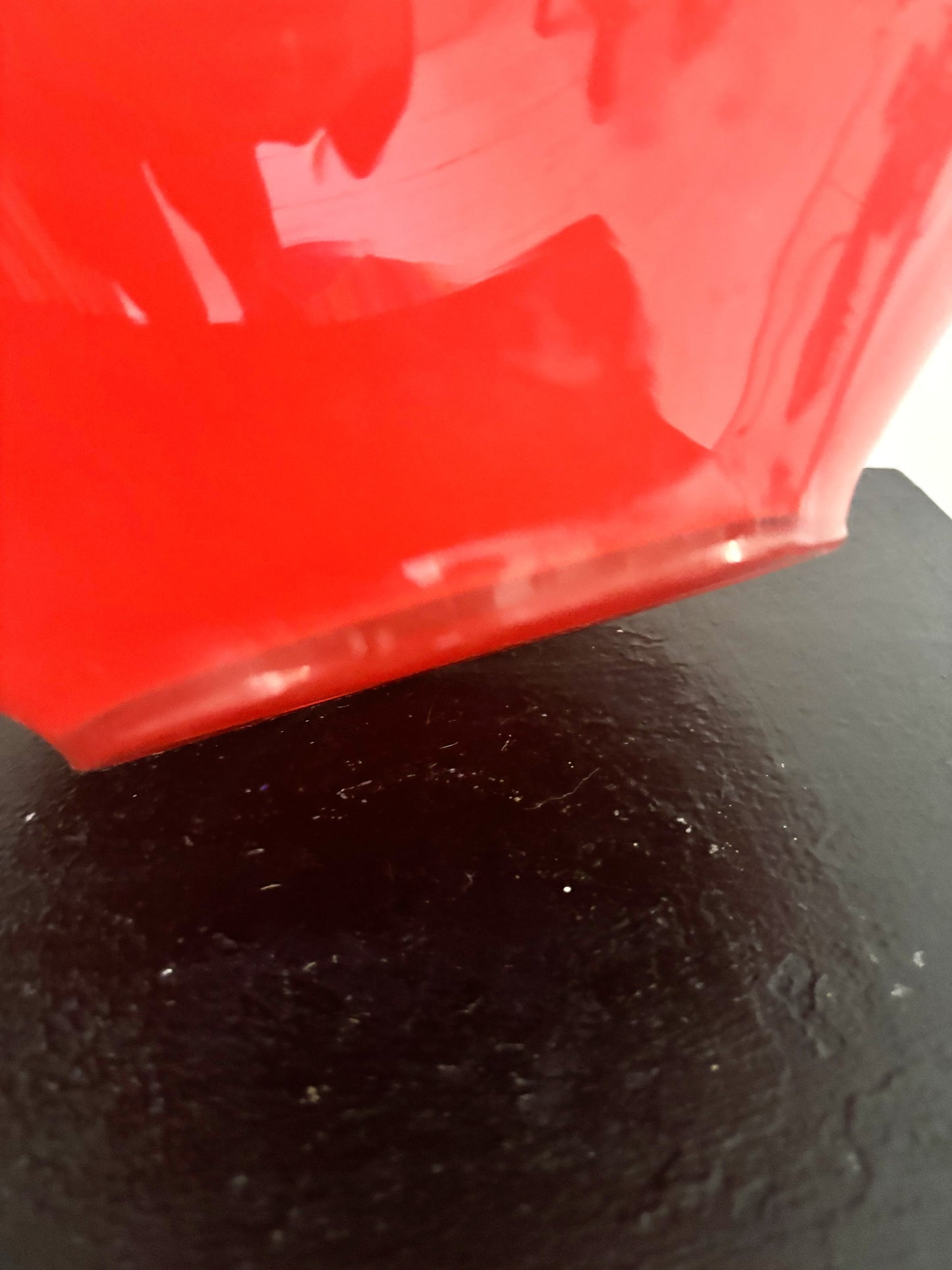 Grand vase en opaline Empoli orange