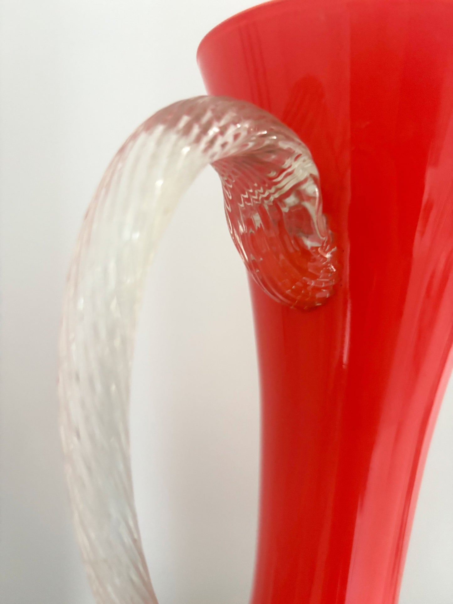 Grand vase en opaline Empoli orange