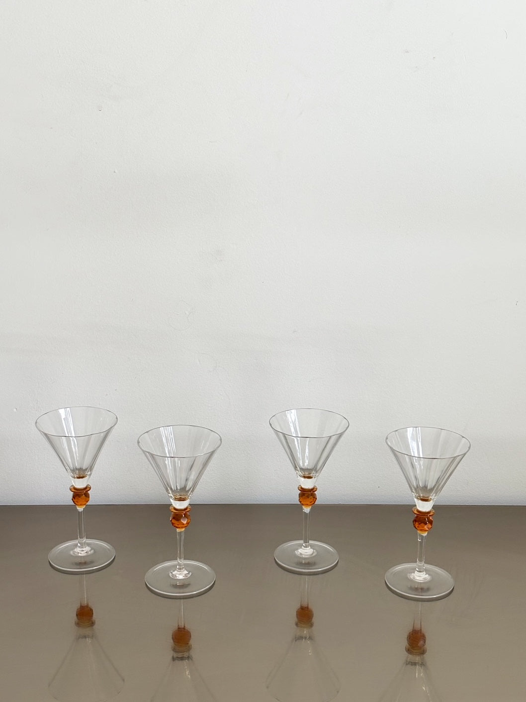 4 verres à cocktail en cristal