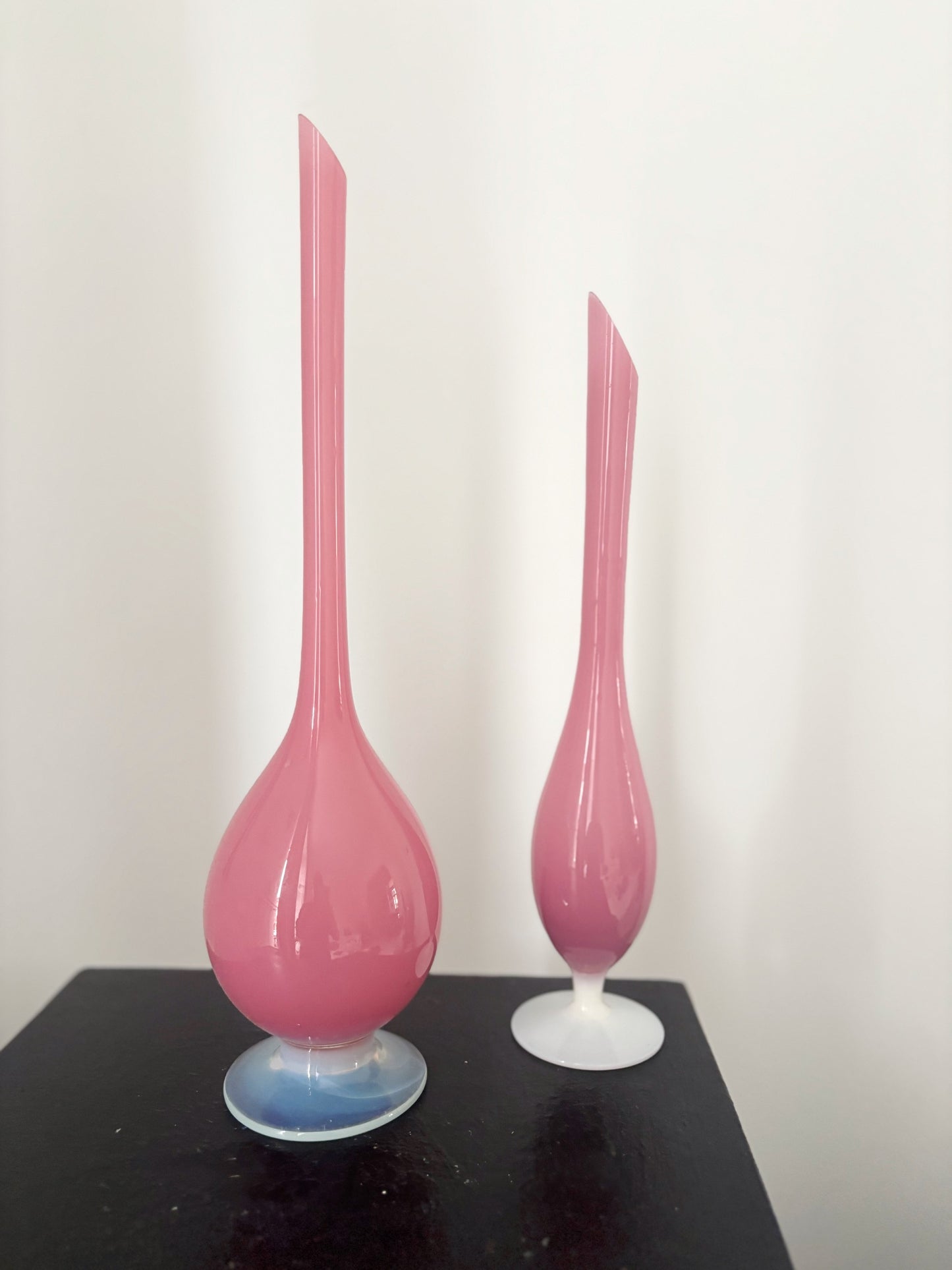 Ensemble de 2 soliflores en opaline florentine roses