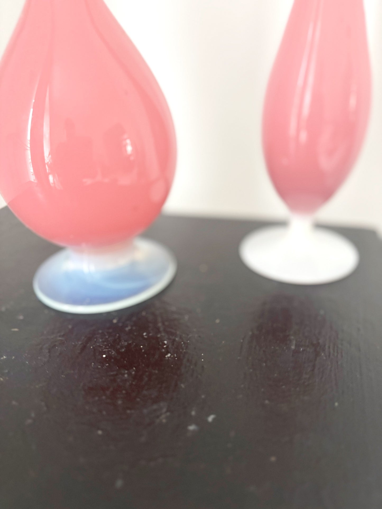 Ensemble de 2 soliflores en opaline florentine roses