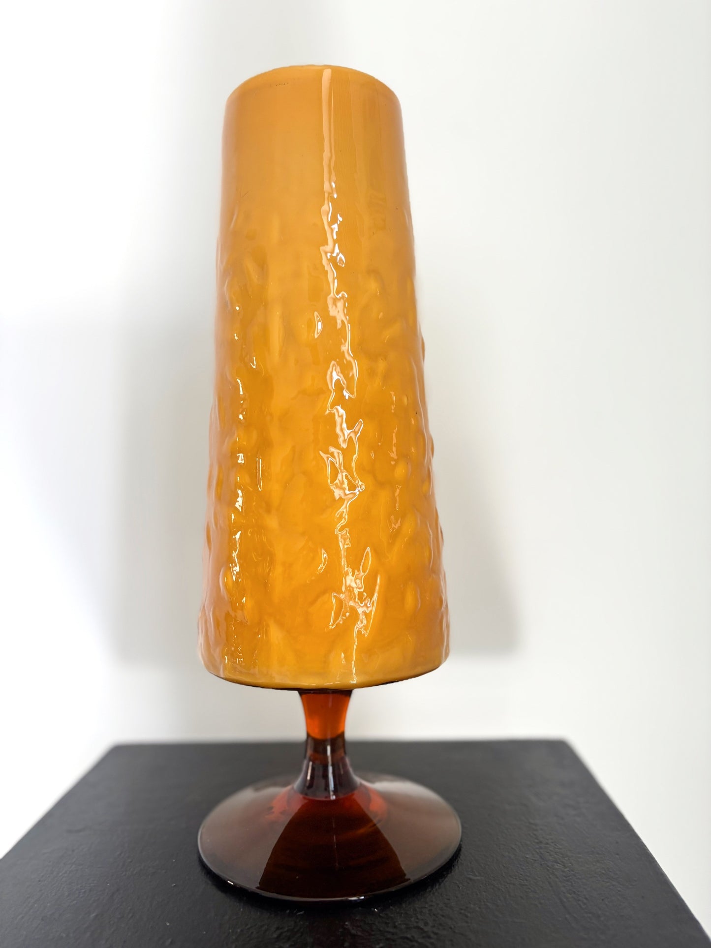 Grand vase en opaline Empoli caramel