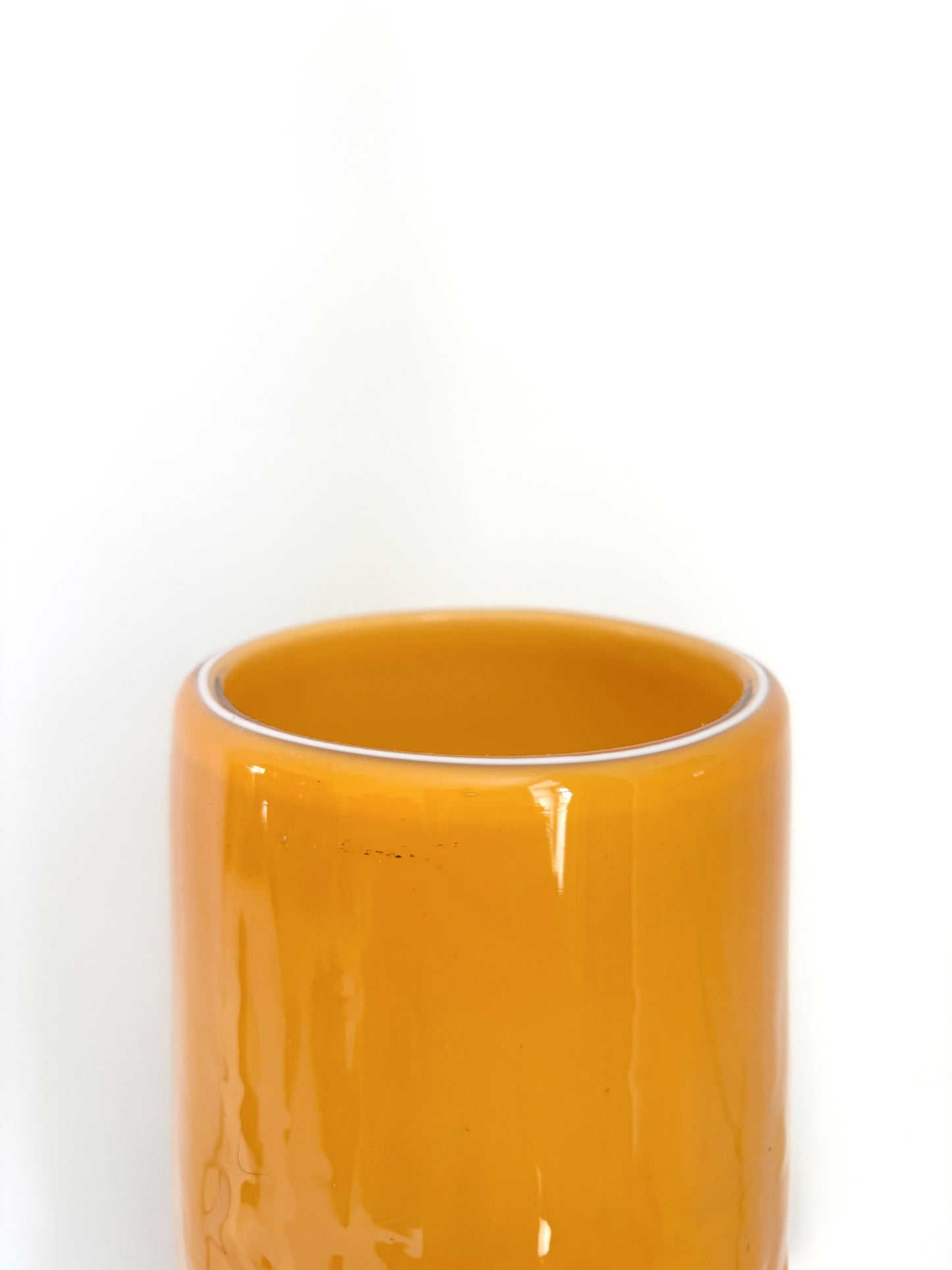 Grand vase en opaline Empoli caramel