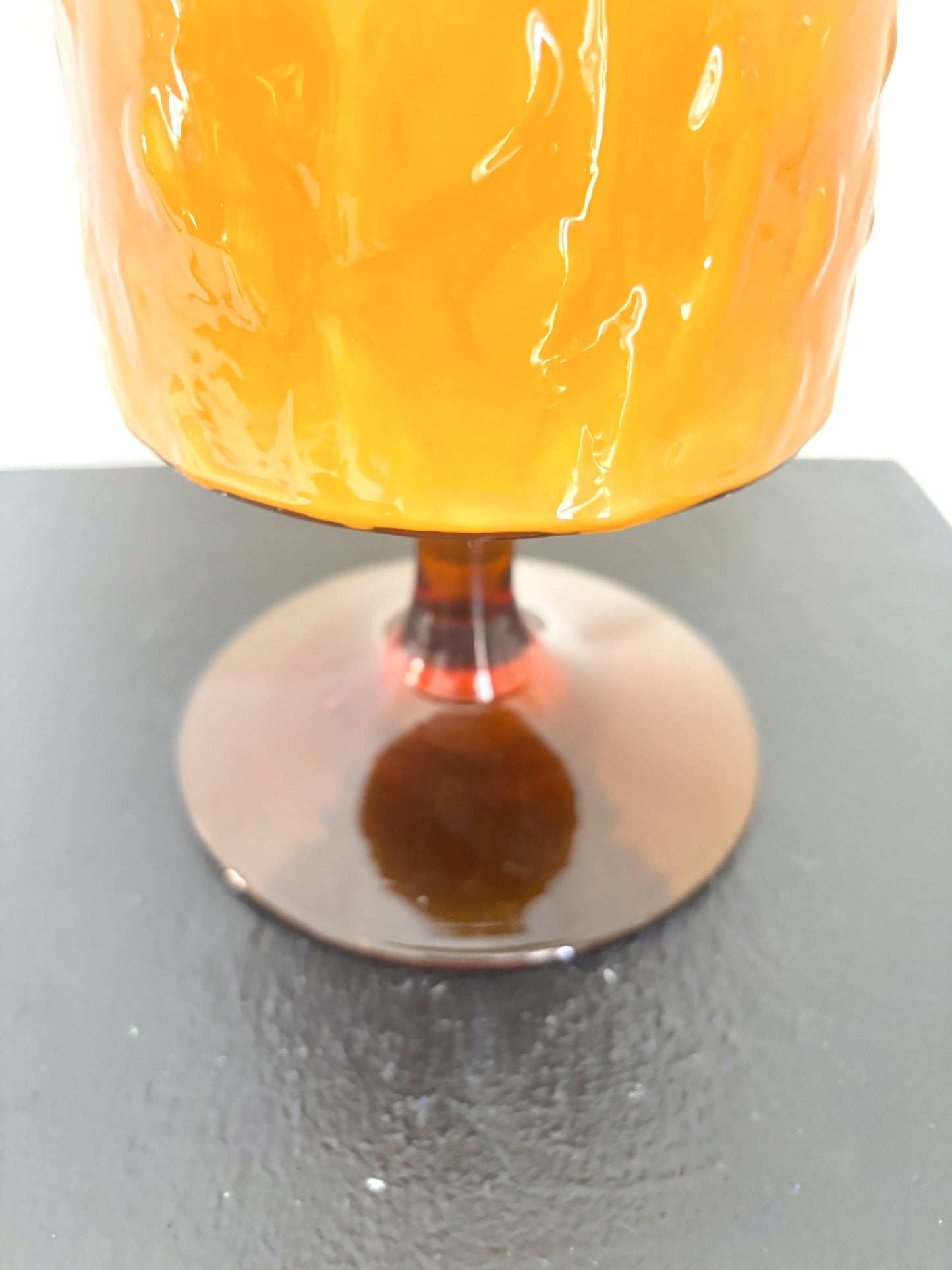 Grand vase en opaline Empoli caramel