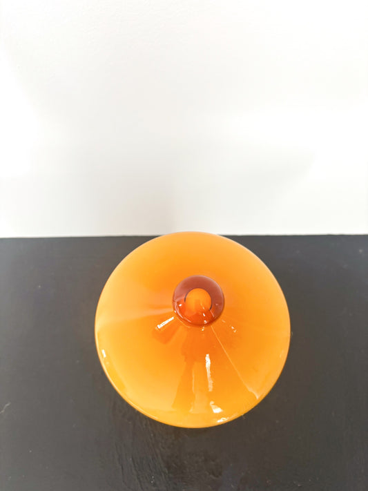 Bonbonnière en opaline Empoli caramel