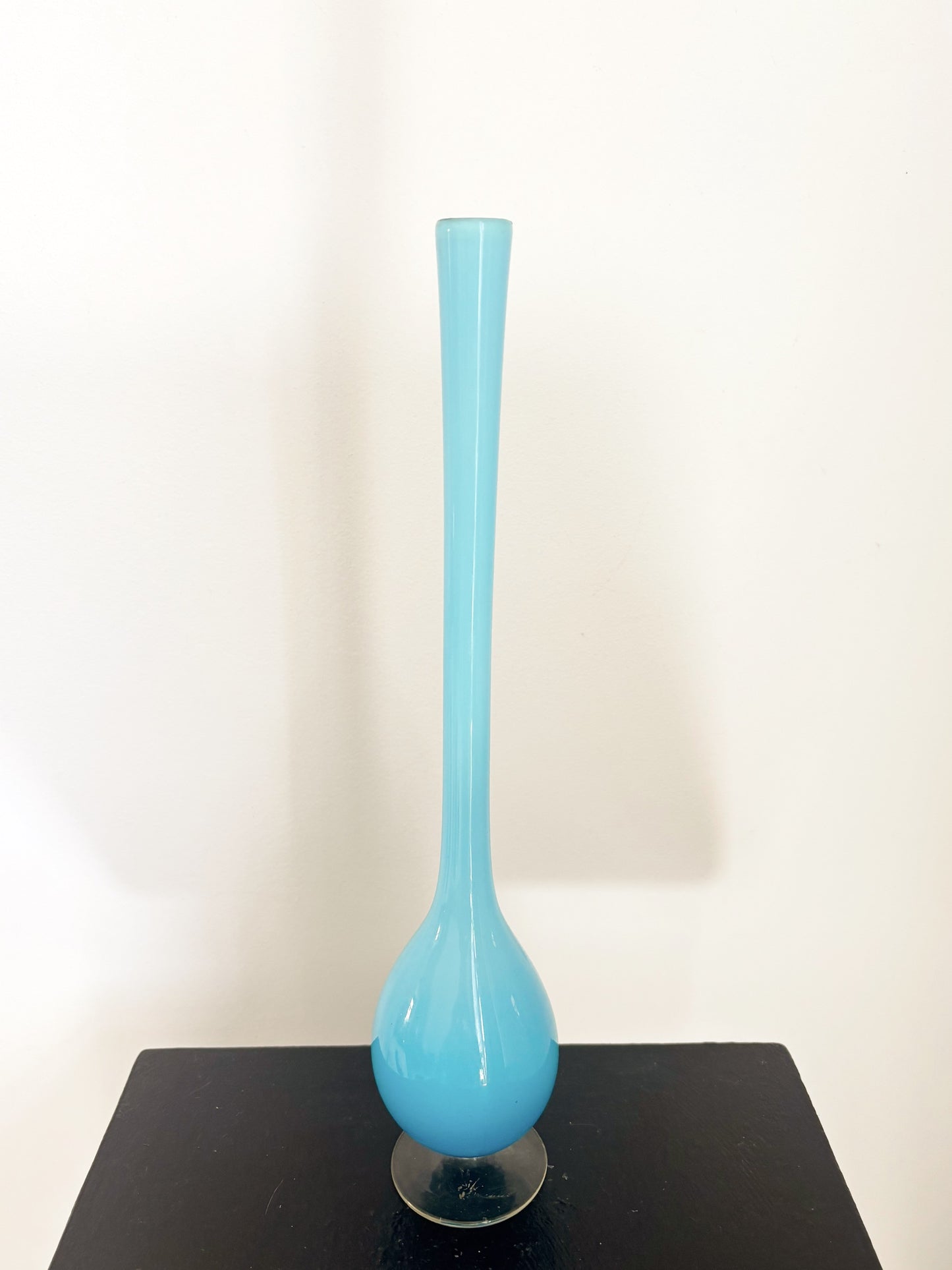 Soliflore en opaline bleue