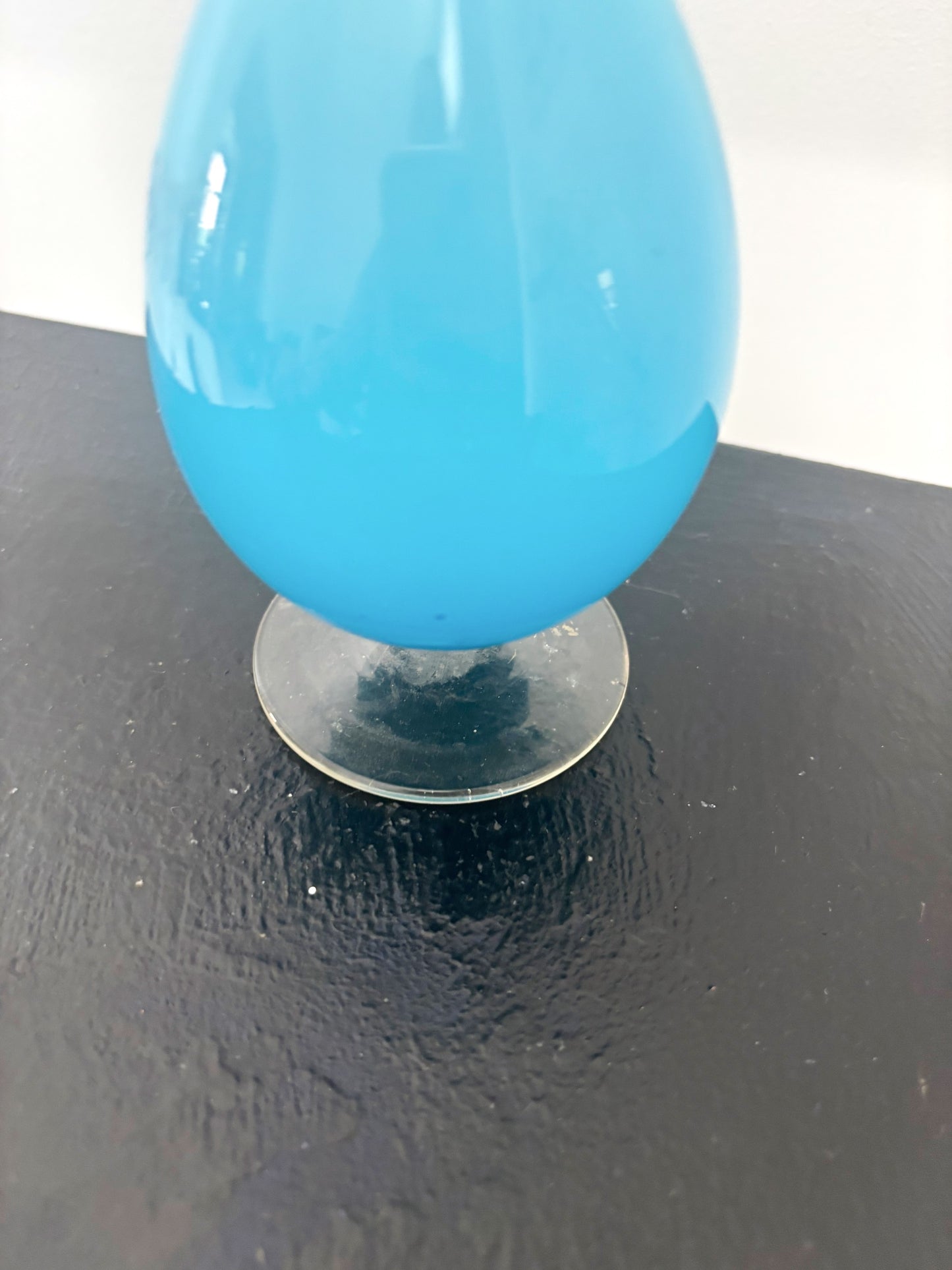 Soliflore en opaline bleue