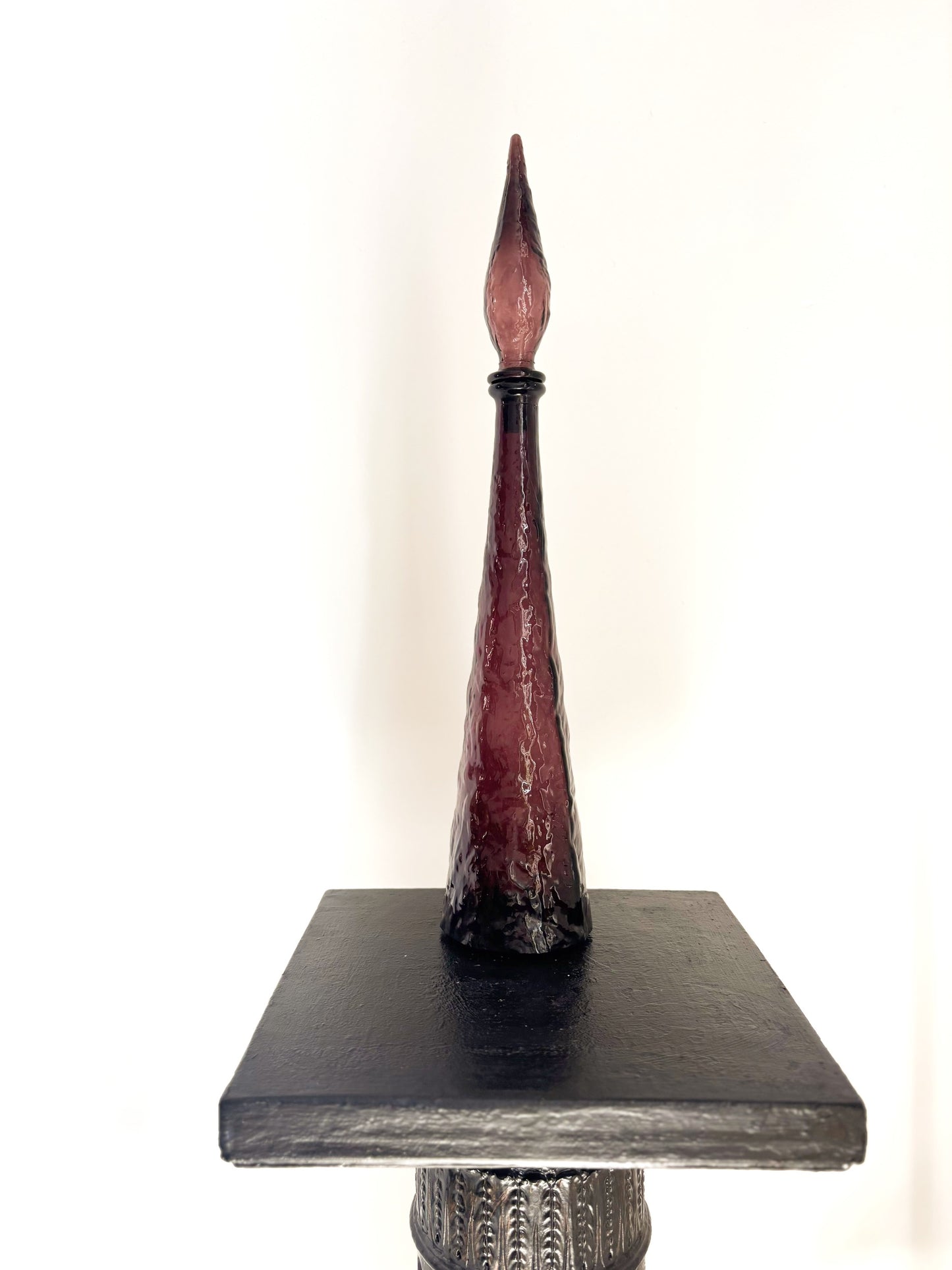 Bouteille mauve en verre Empoli