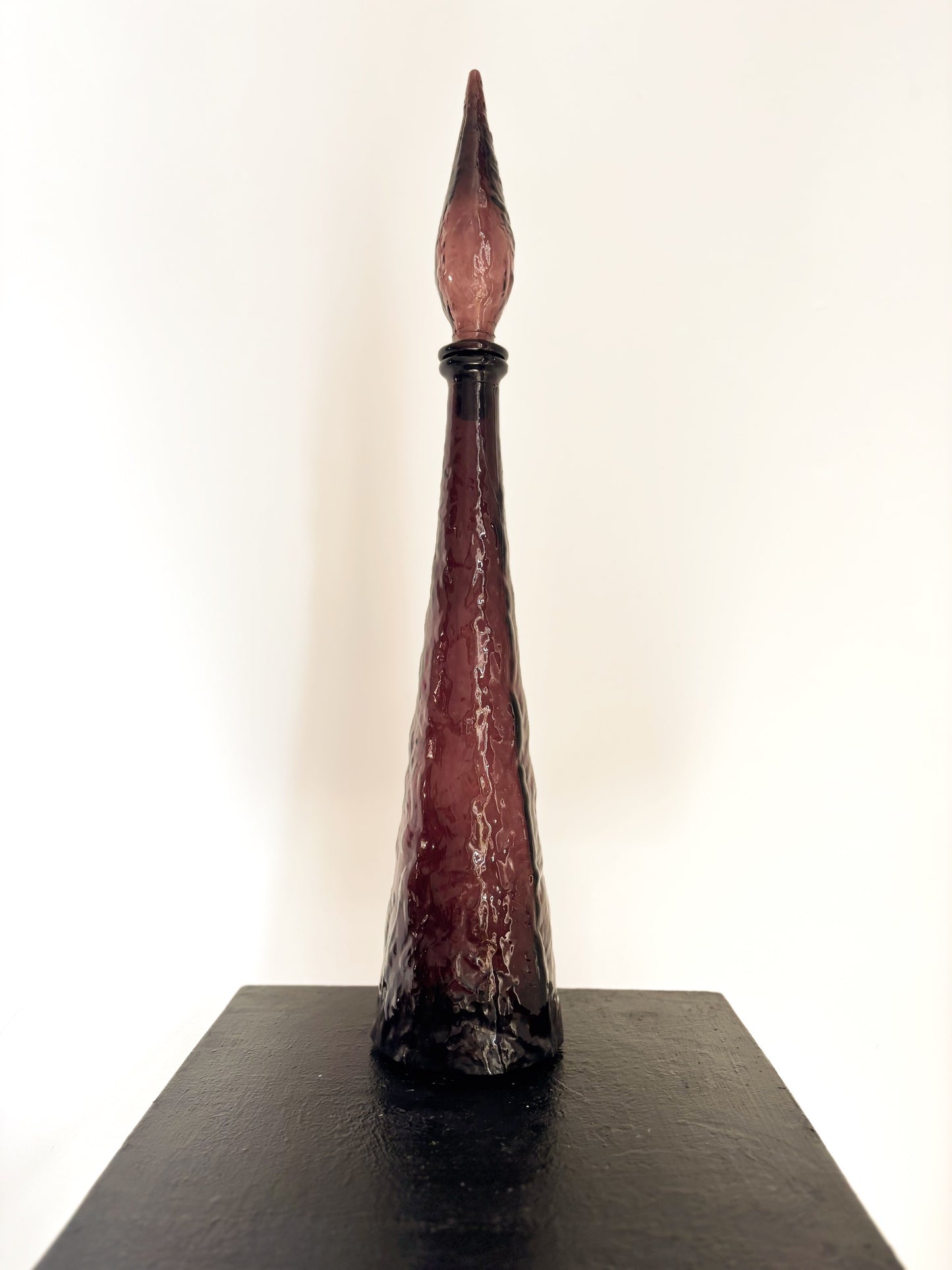 Bouteille mauve en verre Empoli