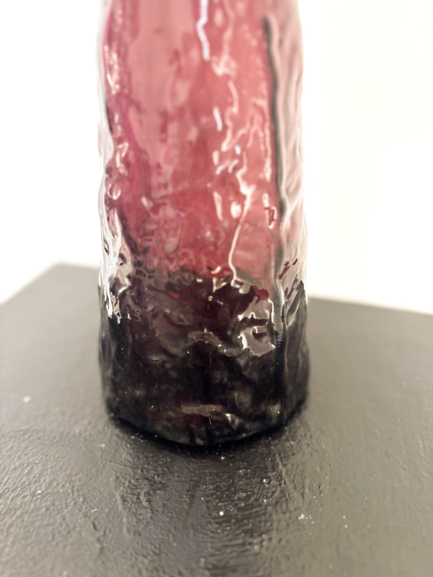 Bouteille mauve en verre Empoli