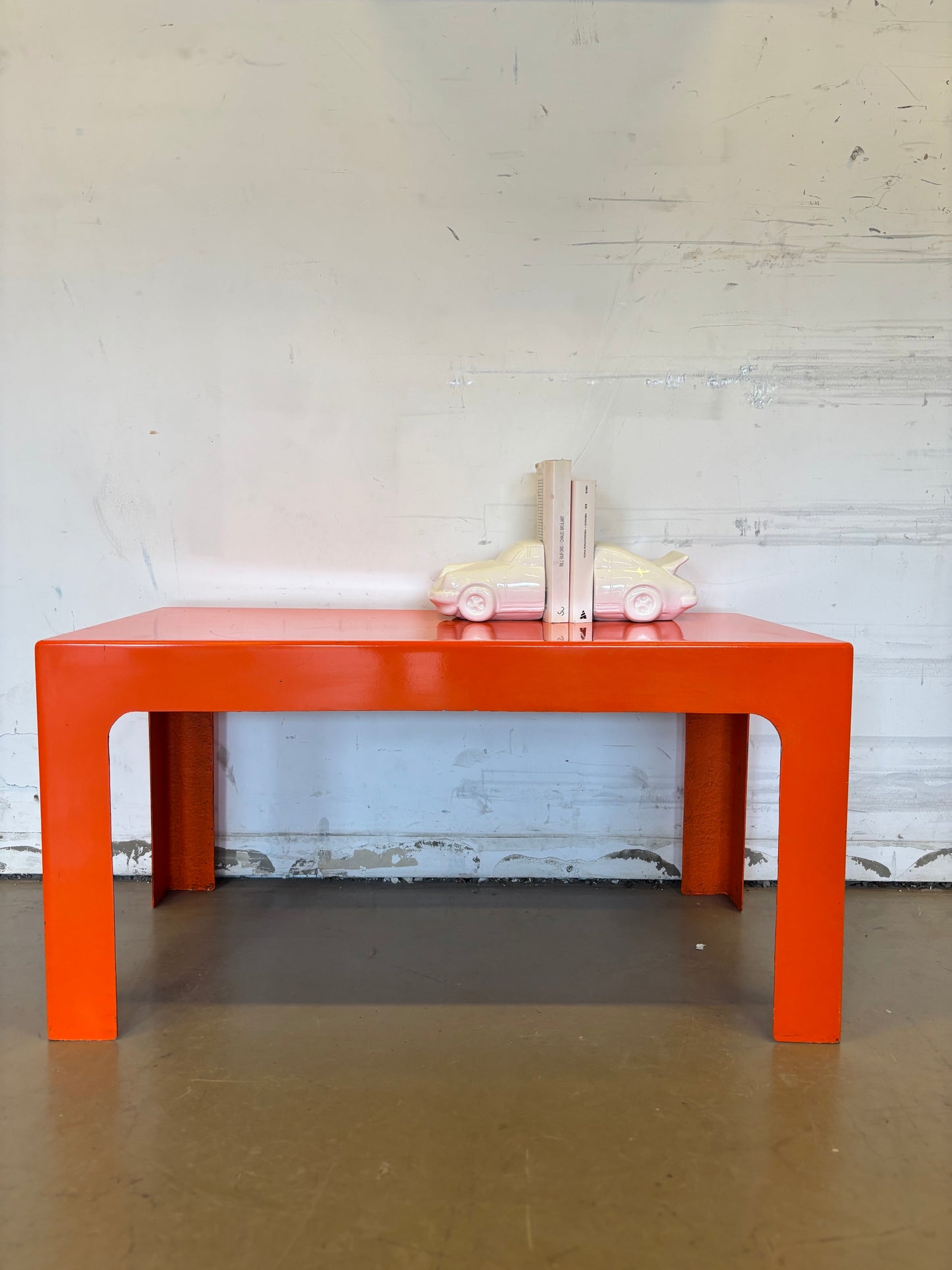 Table basse orange vif Prisunic