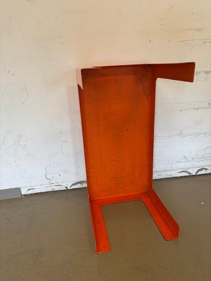 Table basse orange vif Prisunic