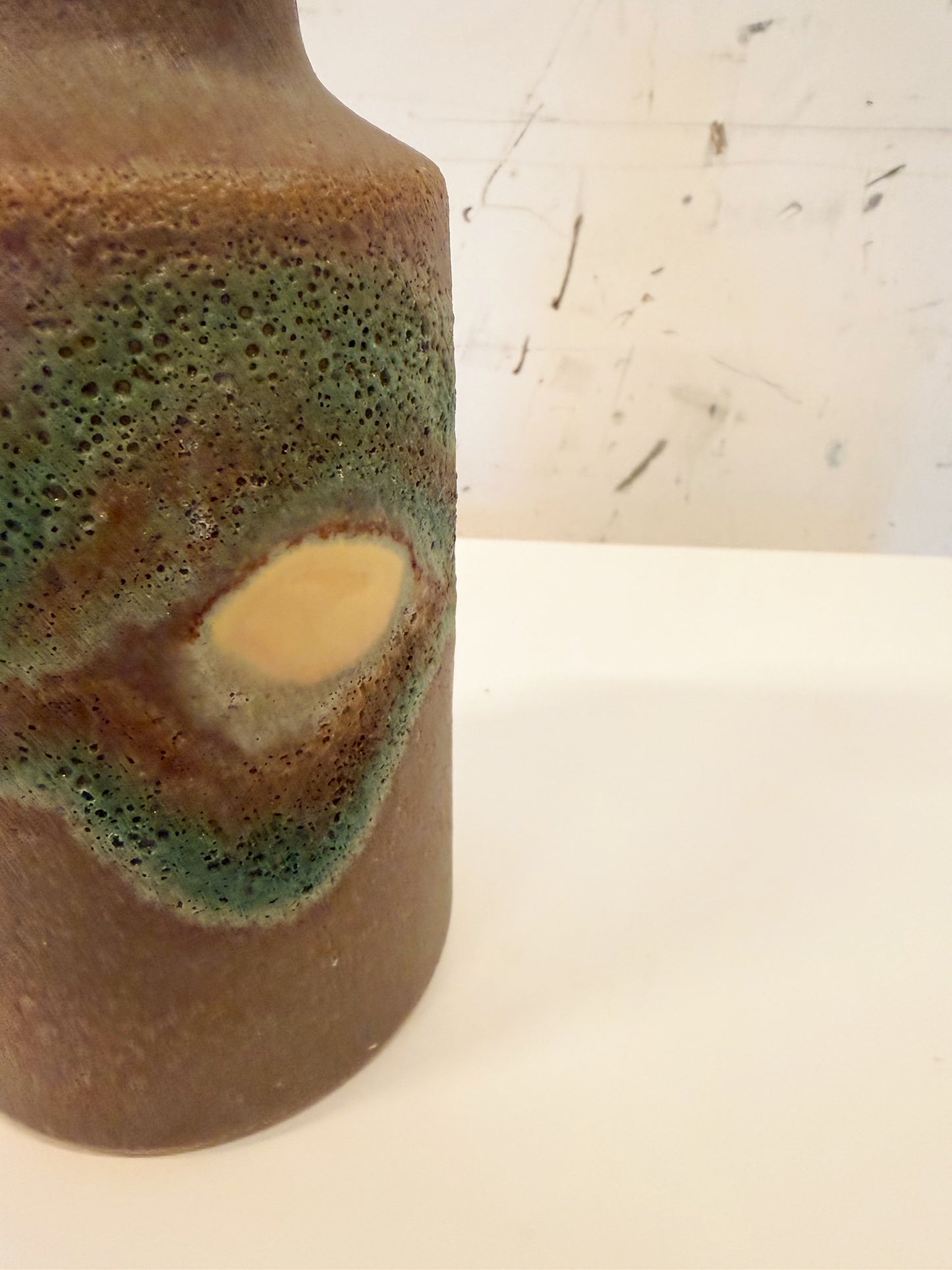 vase en céramique de type fat lava d'Allemagne de l'Ouest 1970