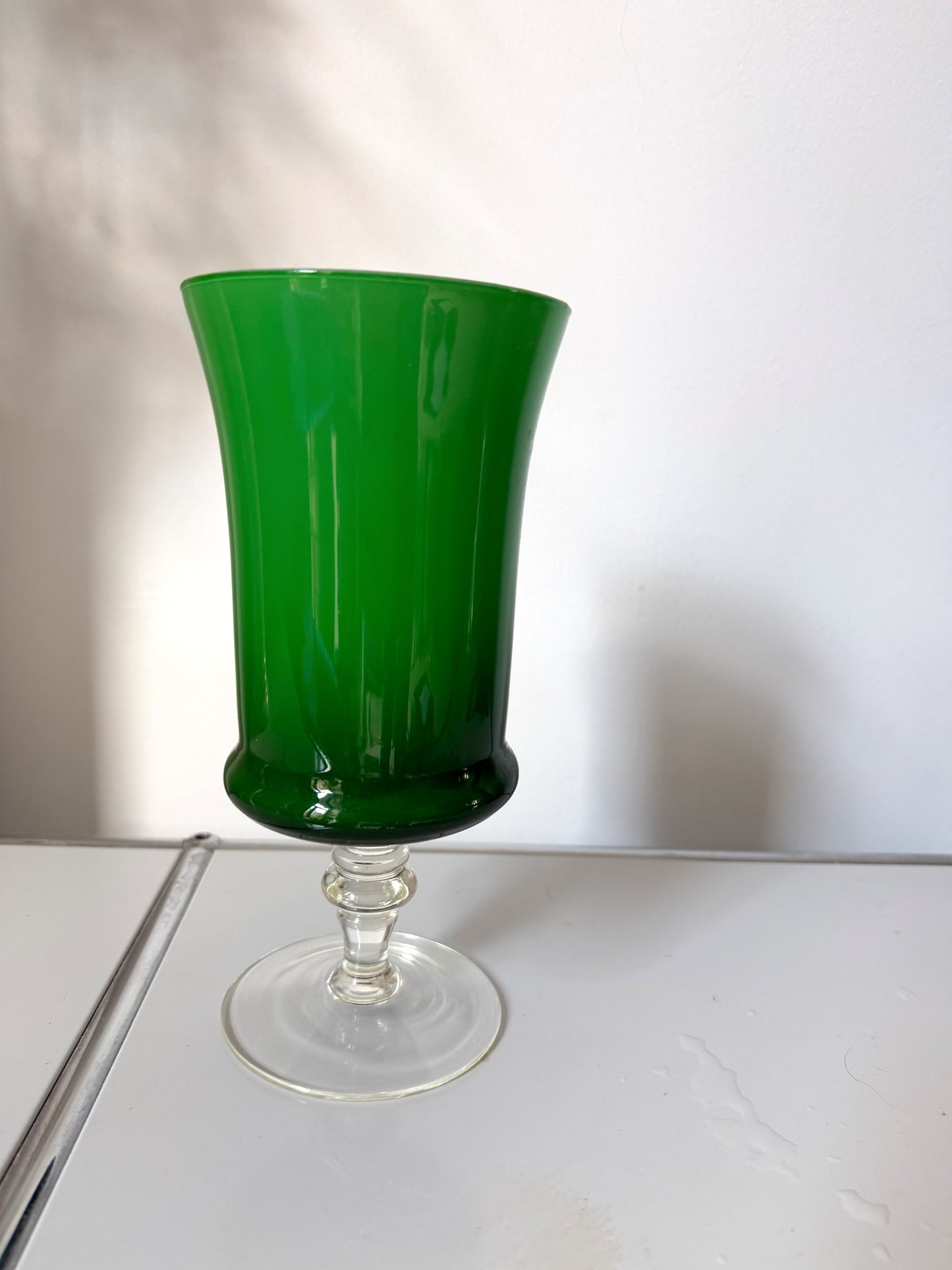 Vase en opaline d'Empoli vert gazon