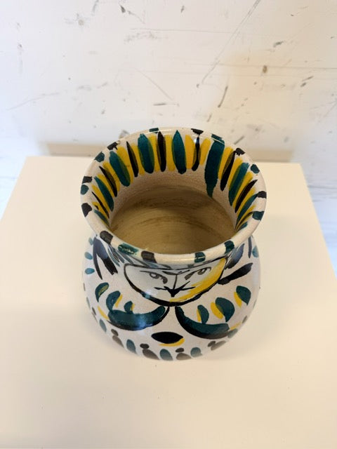 Vase en céramique Vallauris dessin Hibou de Versons 1953