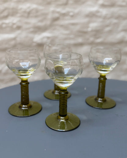 Ensemble de 4 verres à vin alsaciens