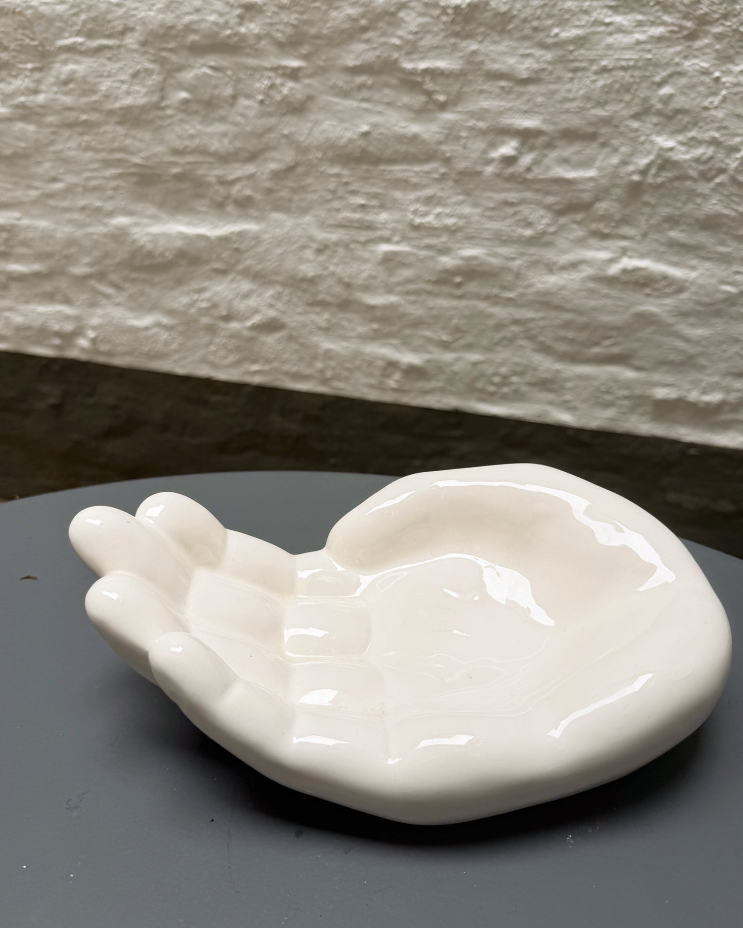 Grand vide poche main blanche