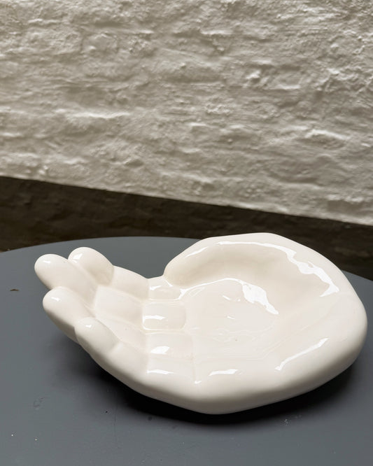 Grand vide poche main blanche
