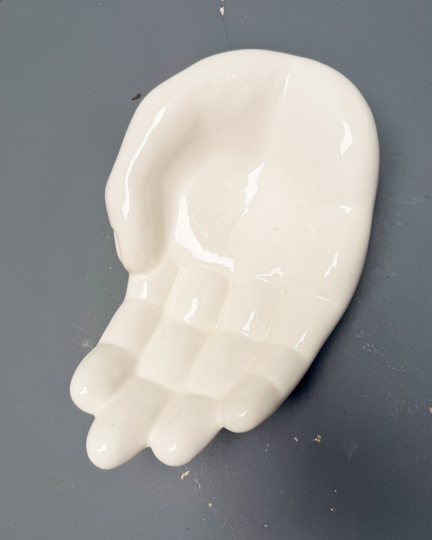 Grand vide poche main blanche