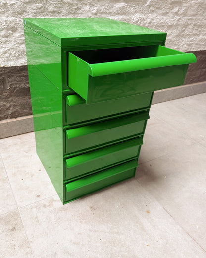 Commode modulable vert Kelly 5 tiroirs Kartell Simon Fussell