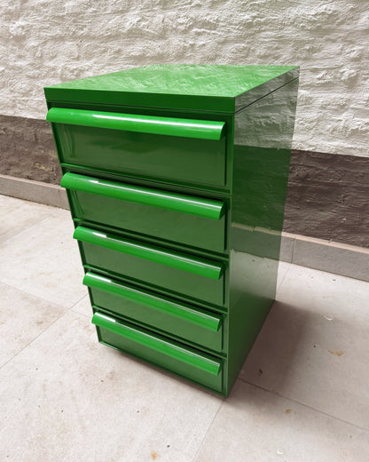 Commode modulable vert Kelly 5 tiroirs Kartell Simon Fussell