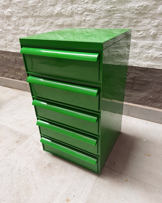 Commode modulable vert Kelly 5 tiroirs Kartell Simon Fussell