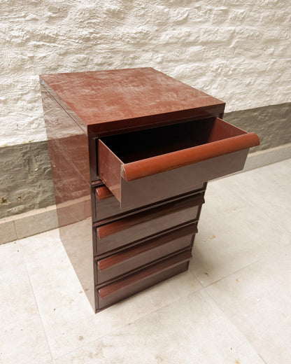 Commode 5 tiroirs brunes Simon Fussell Kartell