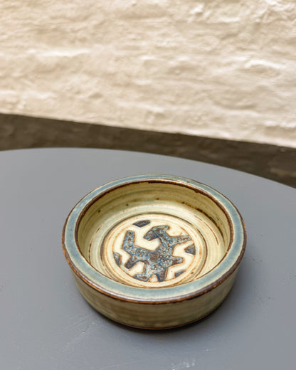 Plat rond en grés émaillé par Jorgen Mogensen pour Royal Copenhagen