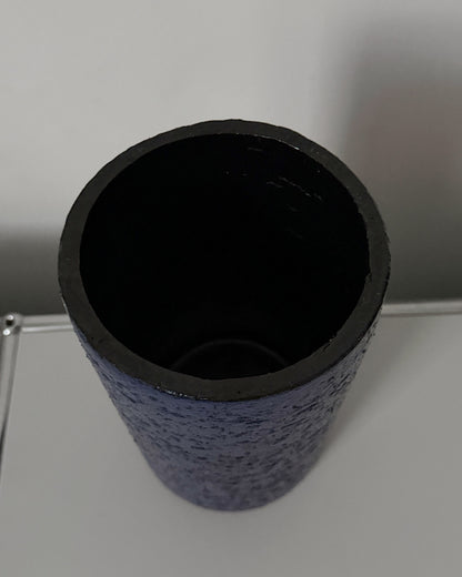 Grand vase cylindrique en céramique de type fat lava 1960