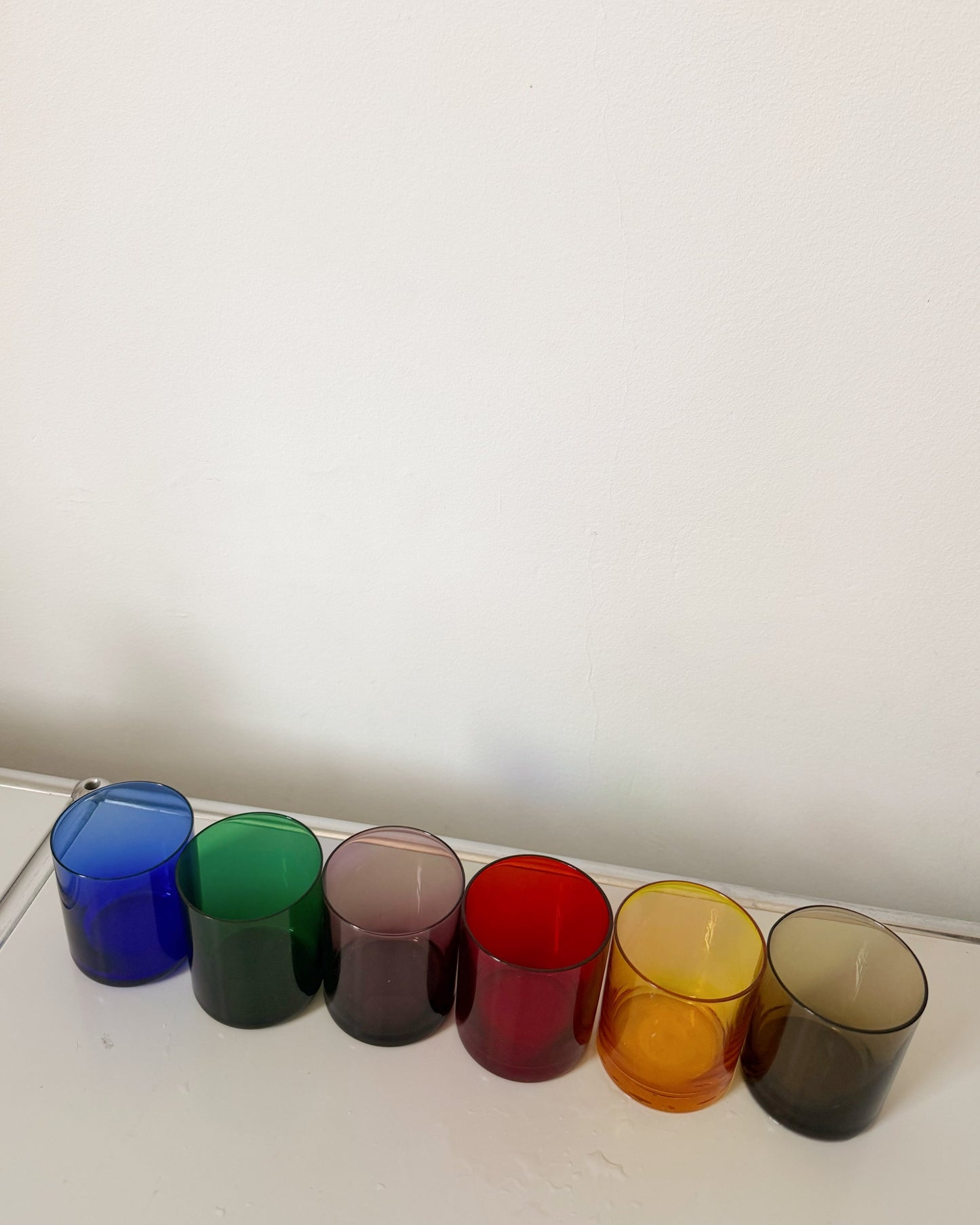 Ensemble de 6 verres Arlequin Boussu