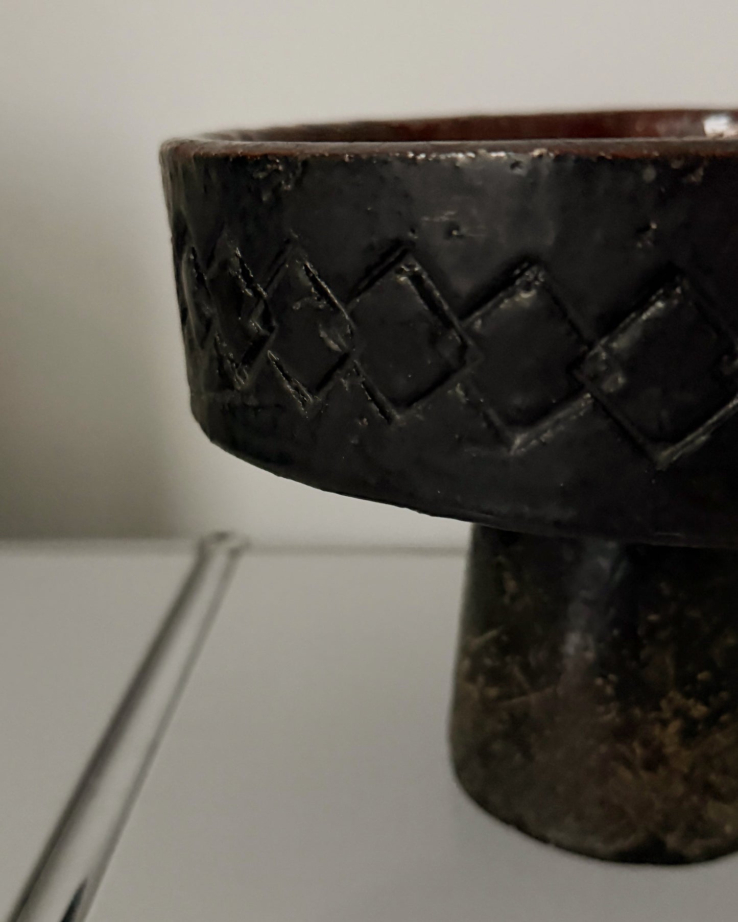 Coupe sur pied en cérmique année 60