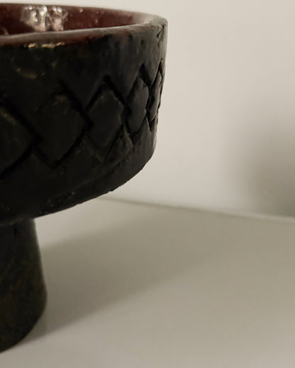Coupe sur pied en cérmique année 60