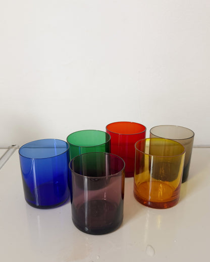 Ensemble de 6 verres Arlequin Boussu