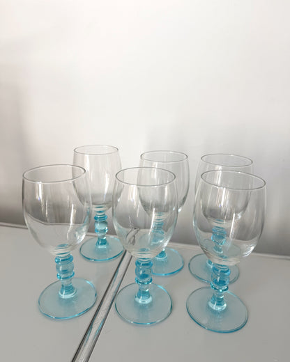 Ensemble de 6 verres italiens des années 80 Cerve