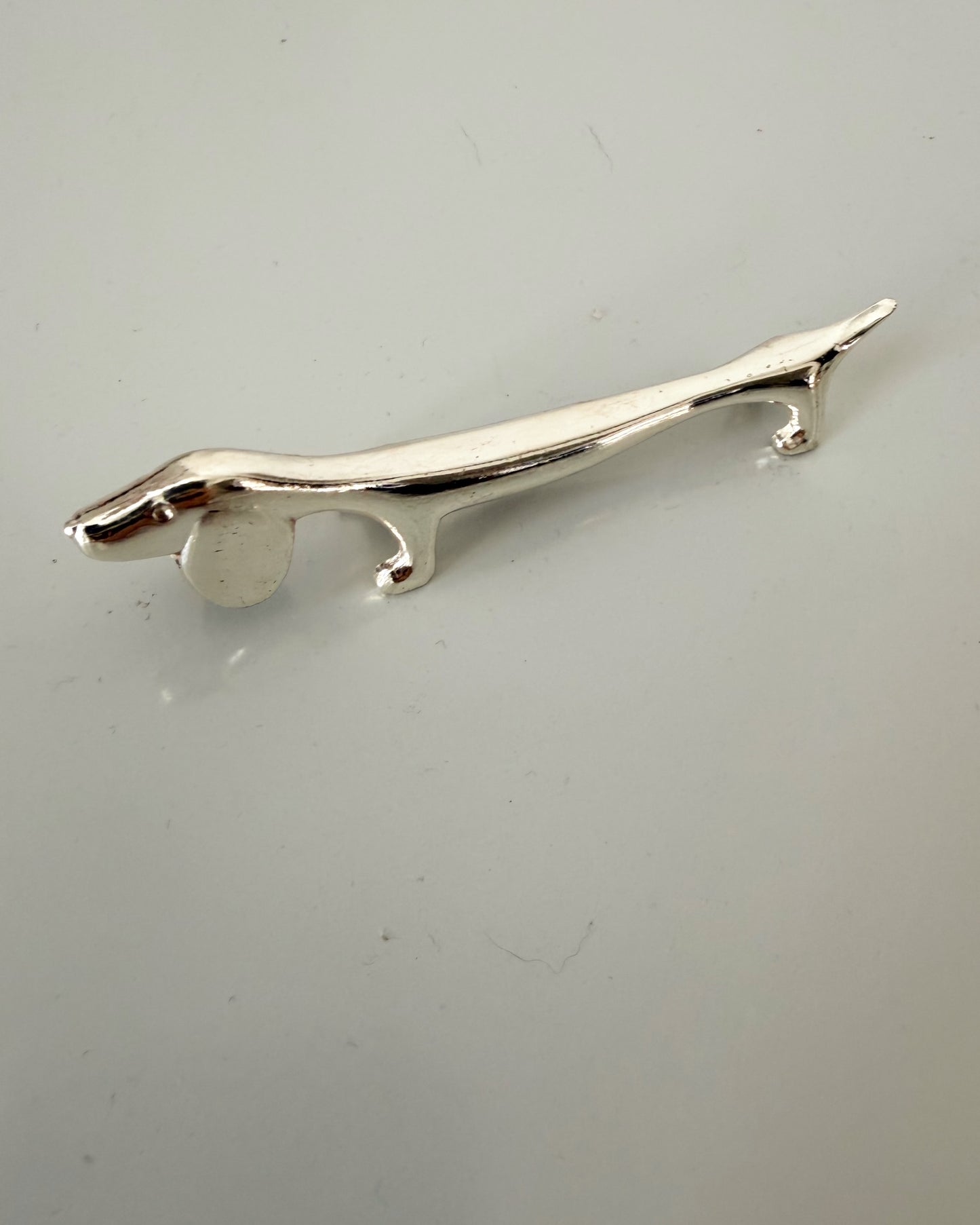 Ensemble de 6 porte couteaux teckel 1970 plaqués argent