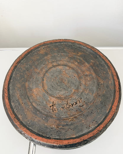 Grand plat en éramique de l'ateleir Perignem par Thibault Vandeweghe