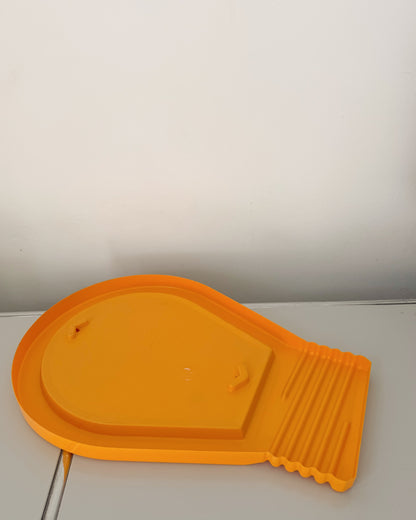 Miroir en plastique moulé en forme d'ampoule année 80
