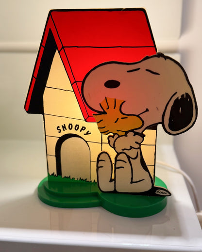 Lampe de table vintage Snoopy avec Woodstock 1980