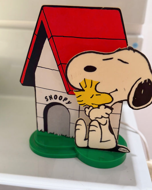 Lampe de table vintage Snoopy avec Woodstock 1980