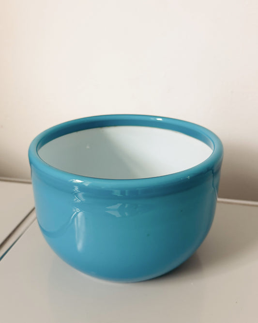 Grand bol en opaline bleue Michael Bang pour Holmegaard